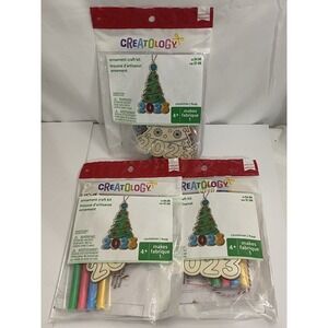 Creatology Michaels Christmas Ornament Craft Kit Tree Lot of 3